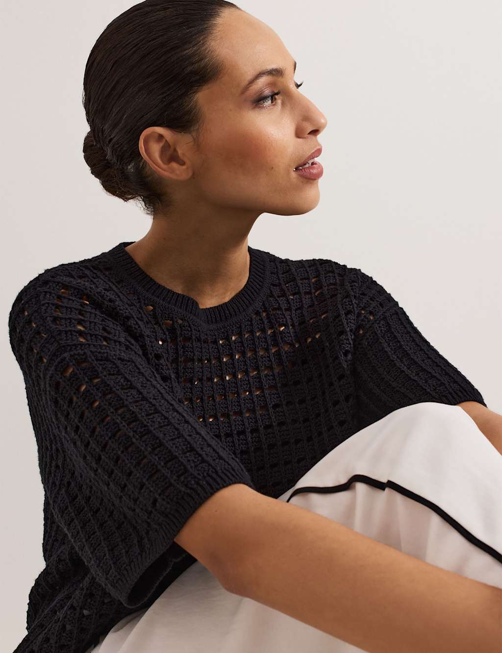 Pure Cotton Textured Knitted Top 6 of 7