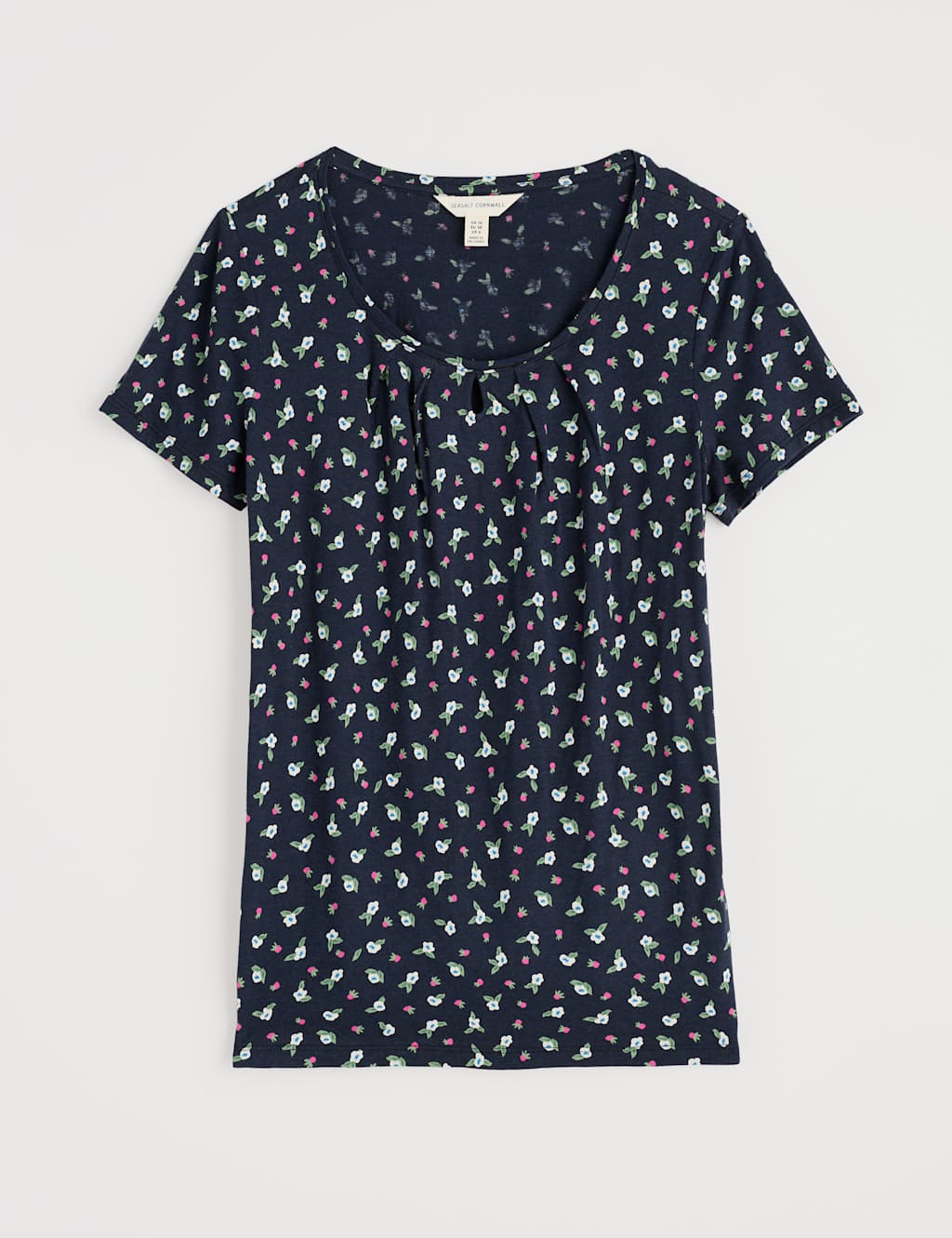 Pure Cotton Floral Keyhole T-Shirt 2 of 4