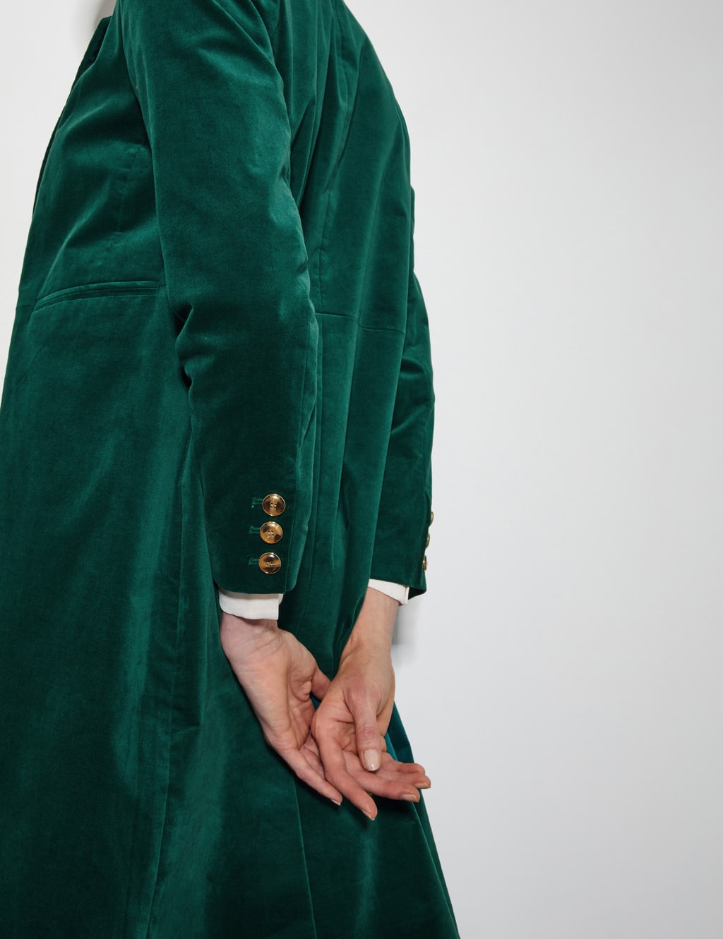 Velvet Single Breasted Coat Monsoon M S