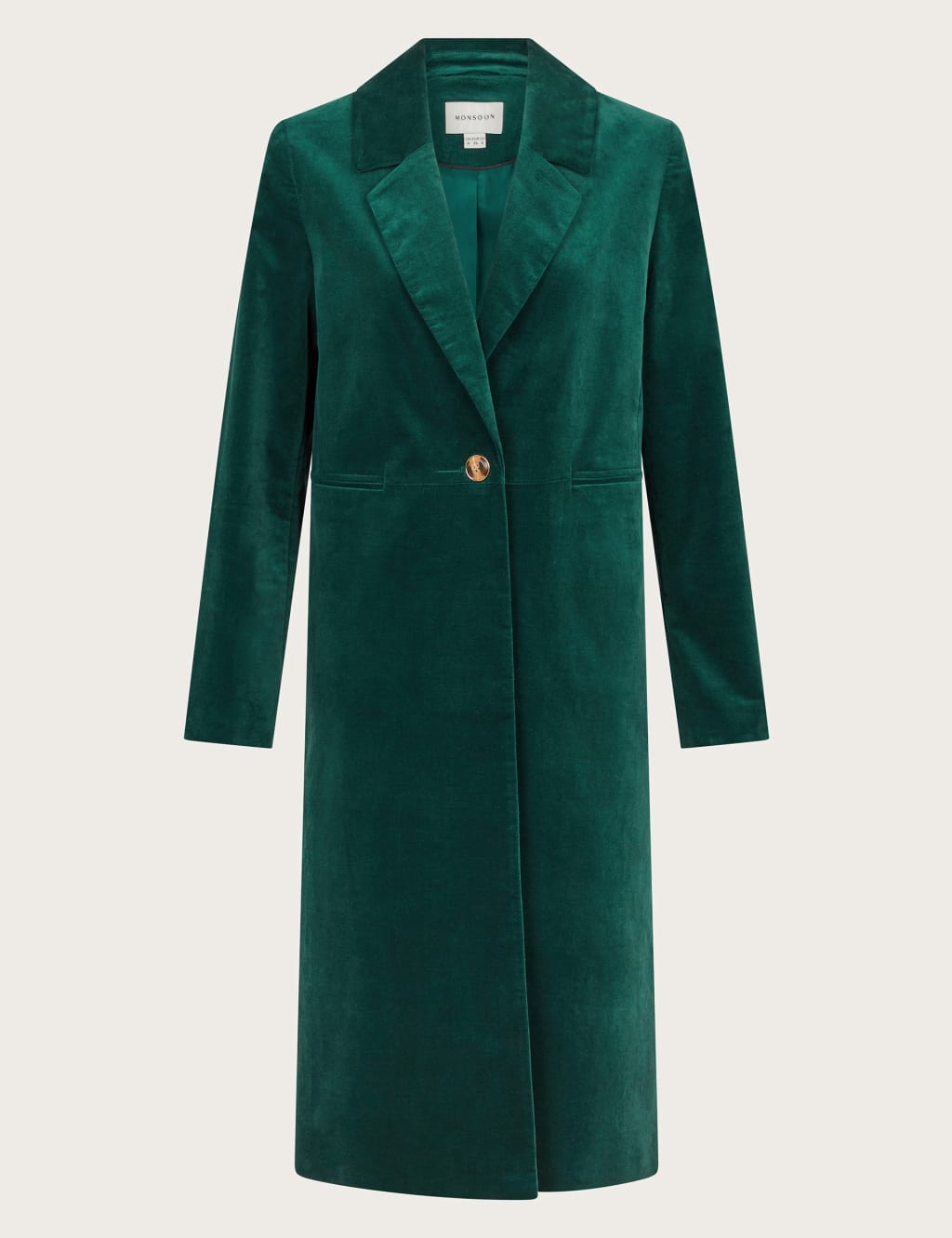 Velvet Single Breasted Coat 2 of 6