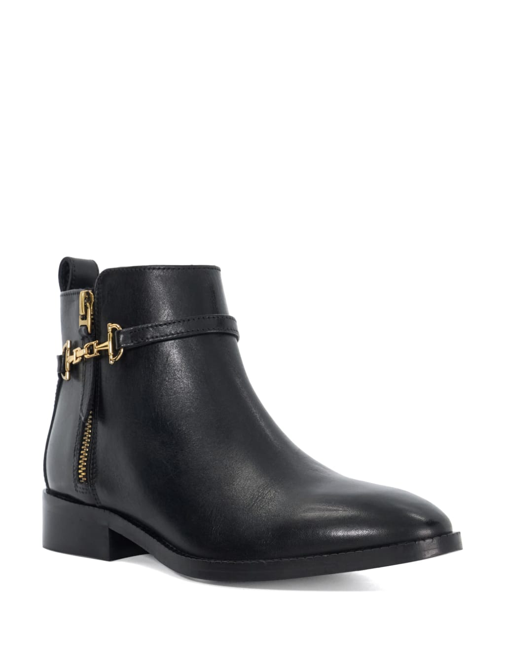 Leather Block Heel Ankle Boots Dune London M S
