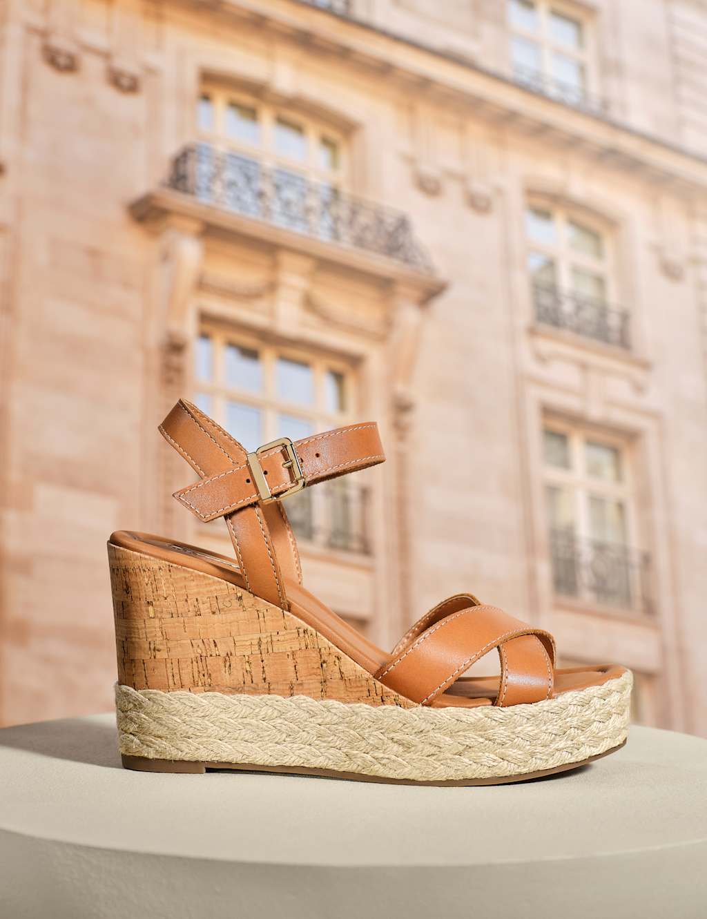 Leather Ankle Strap Wedge Sandals 7 of 7