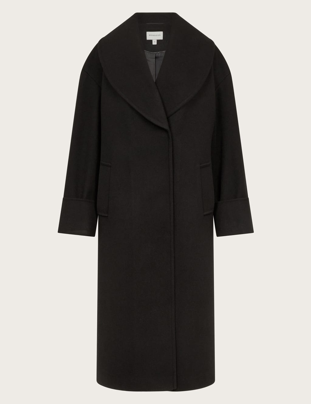 Oversized collar wrap coat hot sale