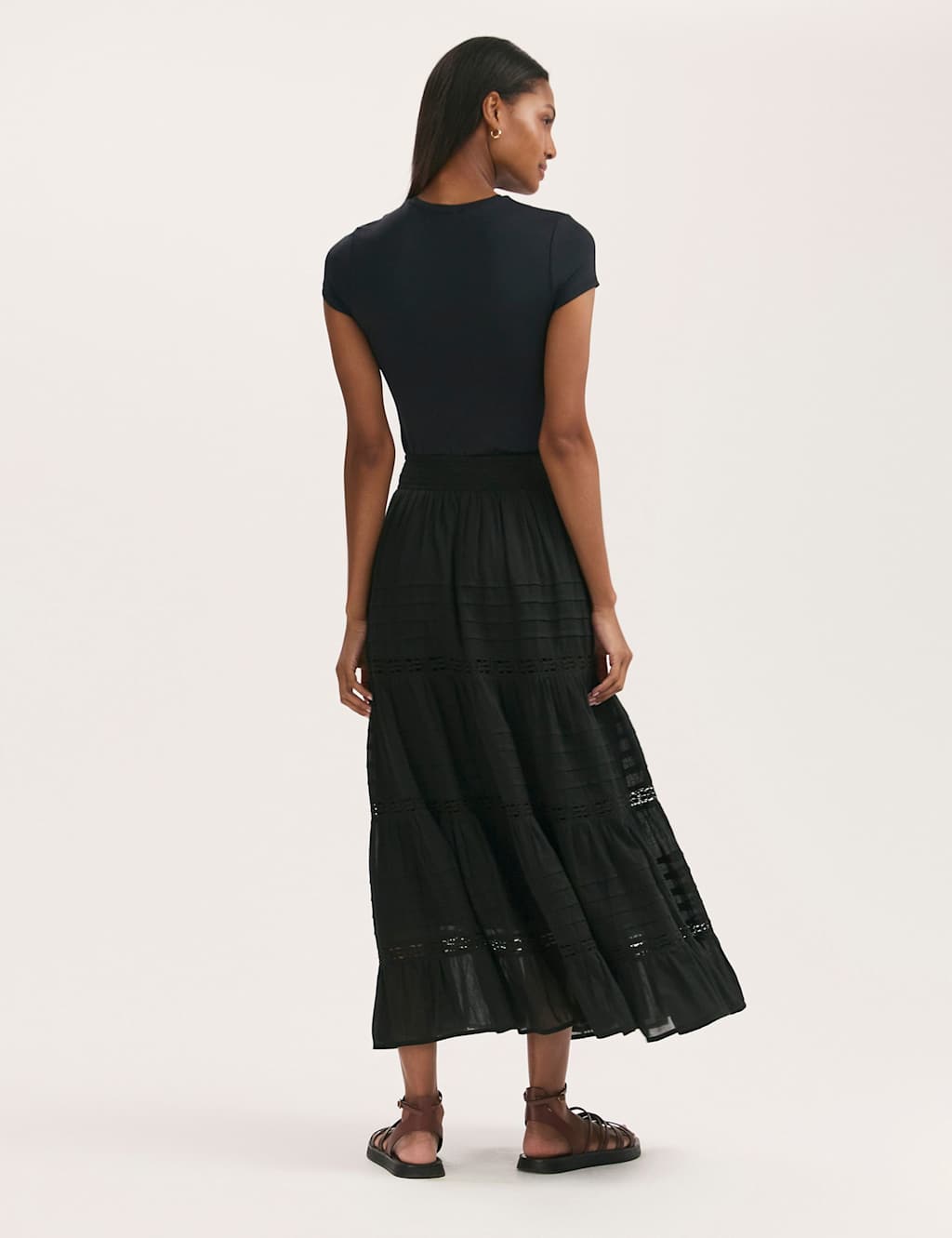 Pure Cotton Voile Midiaxi Tiered Skirt 3 of 5