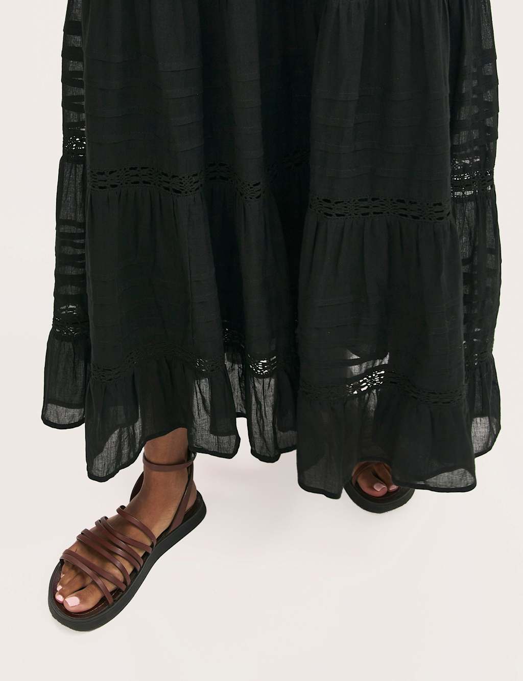 Pure Cotton Voile Midiaxi Tiered Skirt 5 of 5