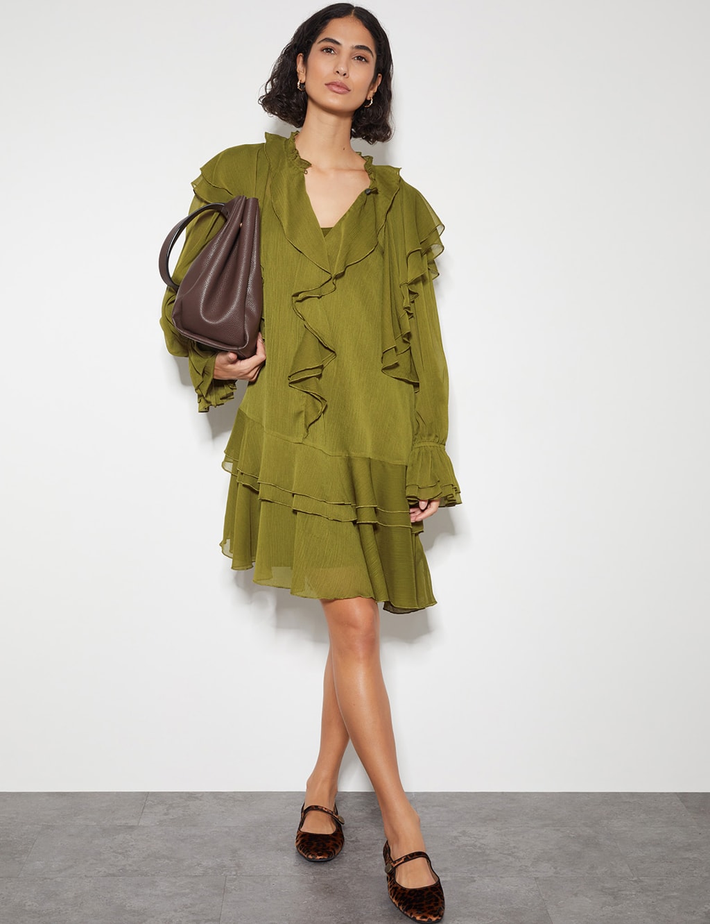 m me eme エムミーエメ Frill tiered dress