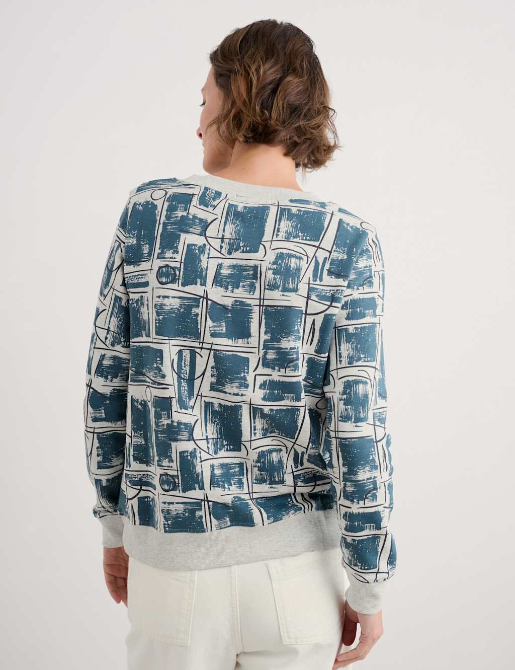 Pure Cotton Geometric Sweatshirt 4 of 4