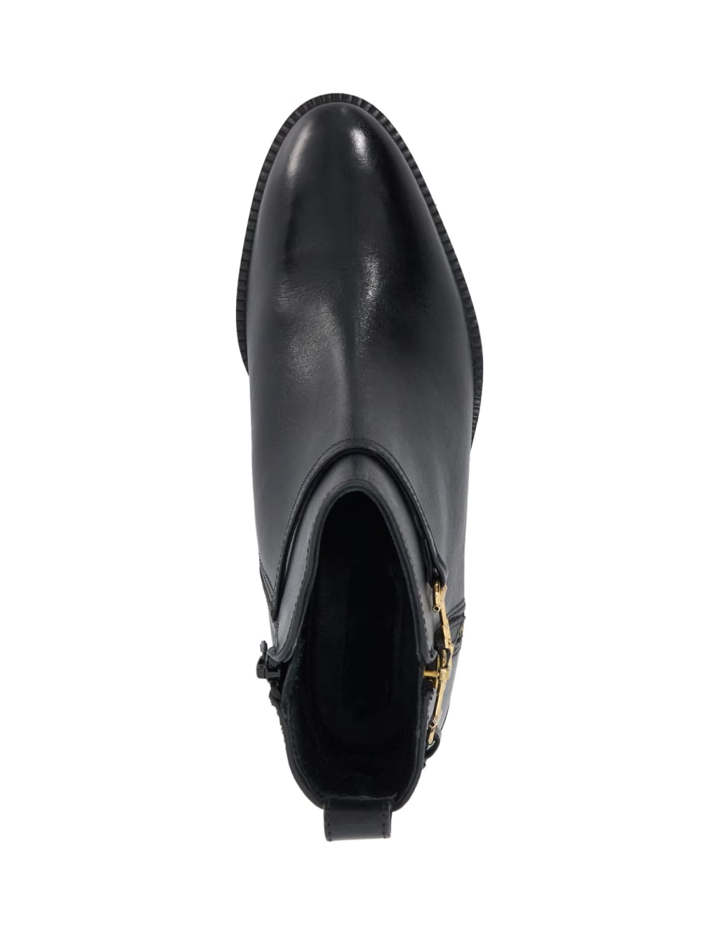 Wide Fit Leather Buckle Ankle Boots 2 of 5