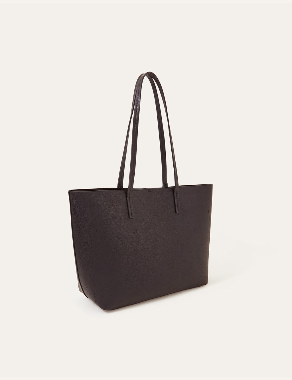 Accessorize structured tote bag in black hotsell