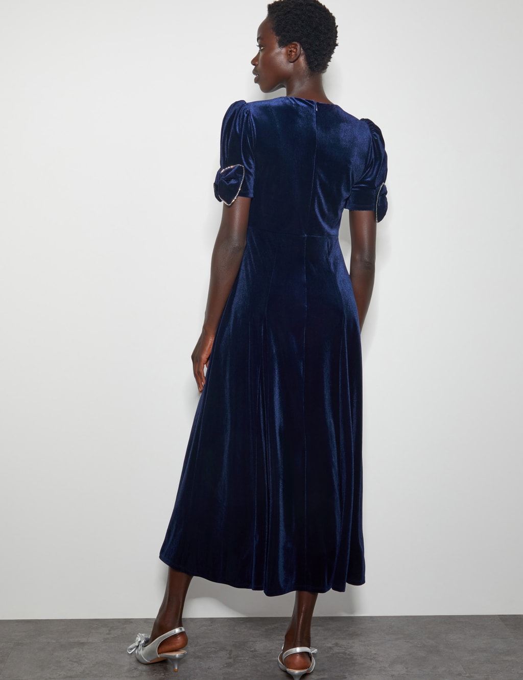 M&s green velvet dress outlet