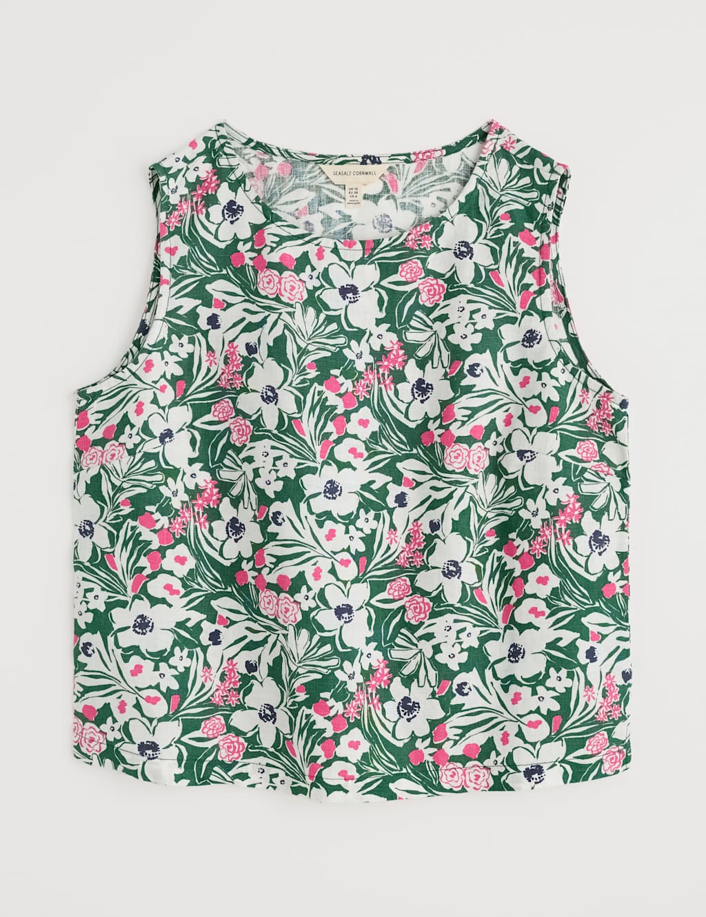 Pure Linen Floral Vest 2 of 4