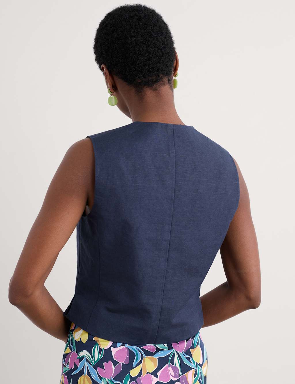 Pure Linen Waistcoat 4 of 4