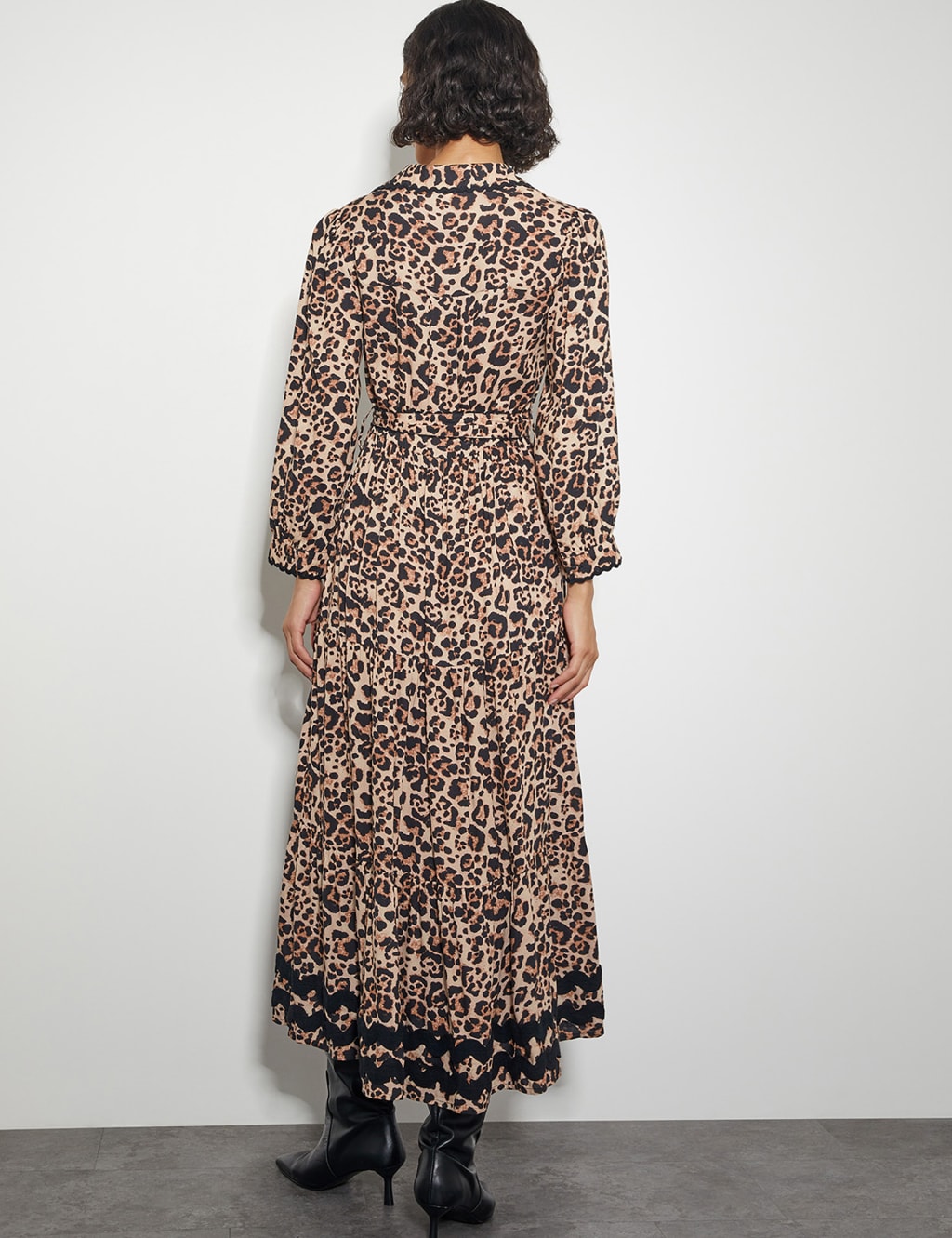Animal Print Midaxi Shirt Dress