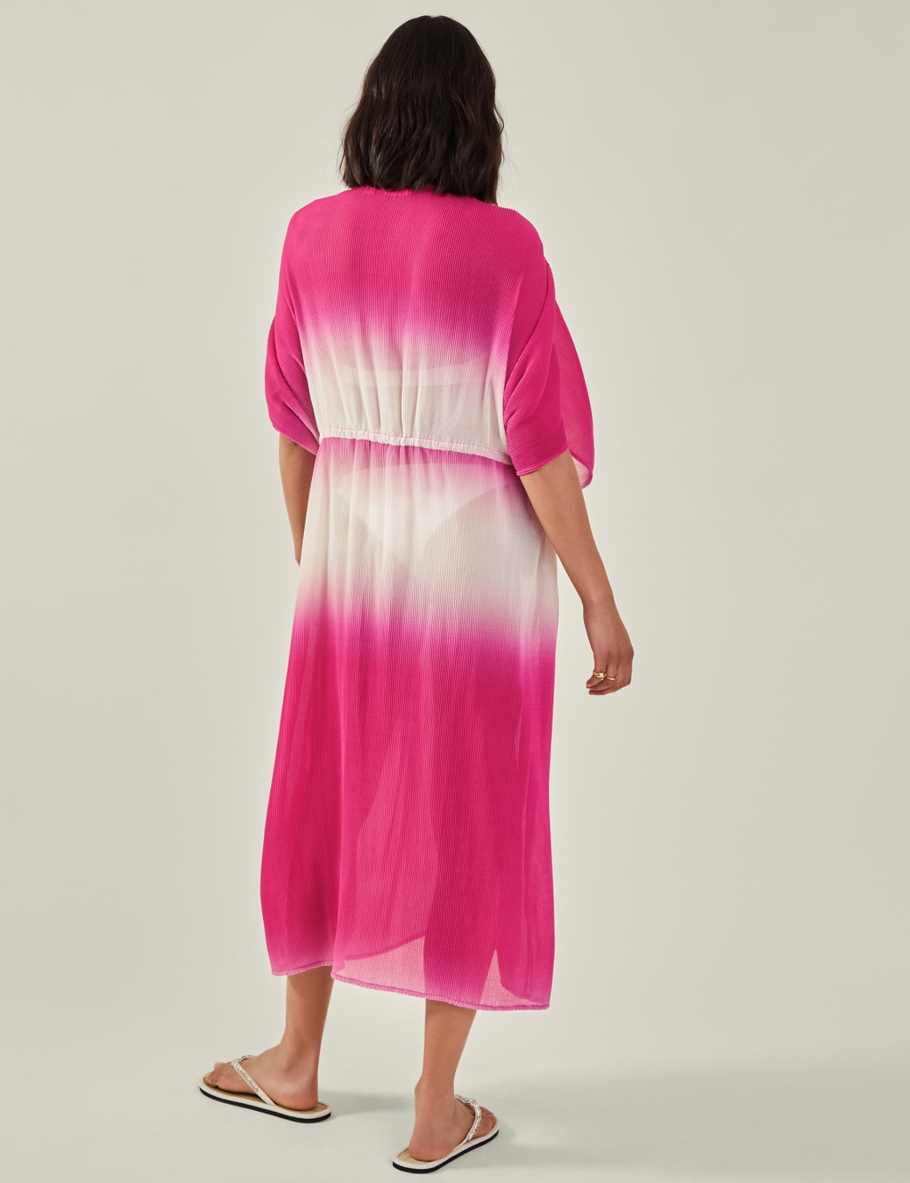 Tie Dye V-Neck Midaxi Kaftan Dress 4 of 4