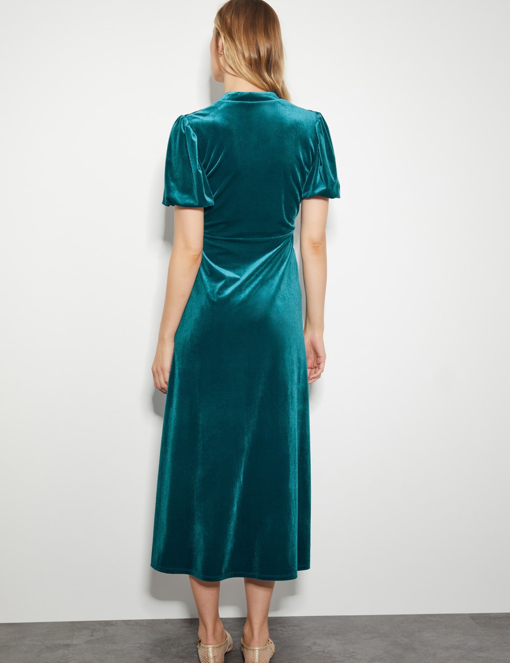 Velvet V Neck Maxi Shift Dress Monsoon M S