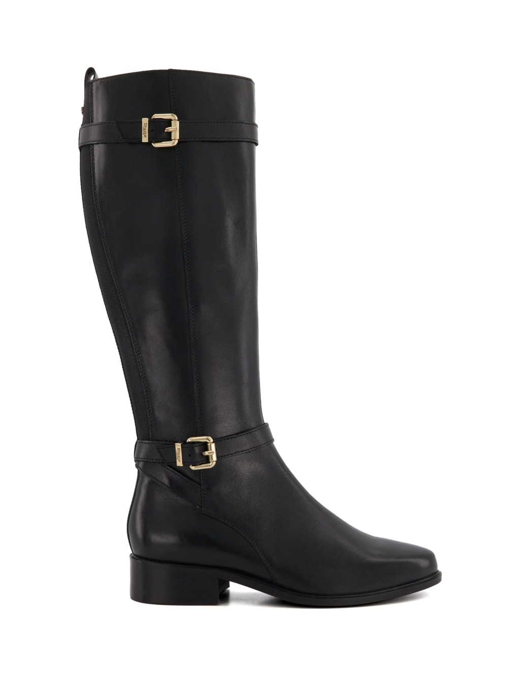 Wide Fit Leather Buckle Knee High Boots Dune London M S