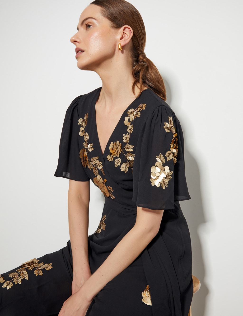 Sequin Maxi Wrap Dress 2 of 4