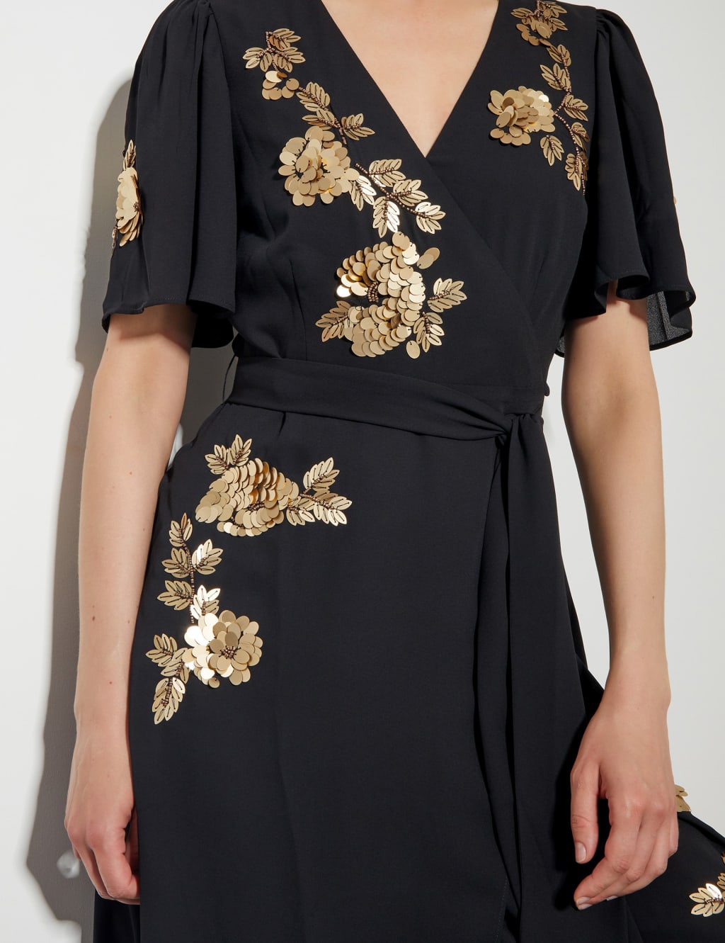 Sequin Maxi Wrap Dress 3 of 4