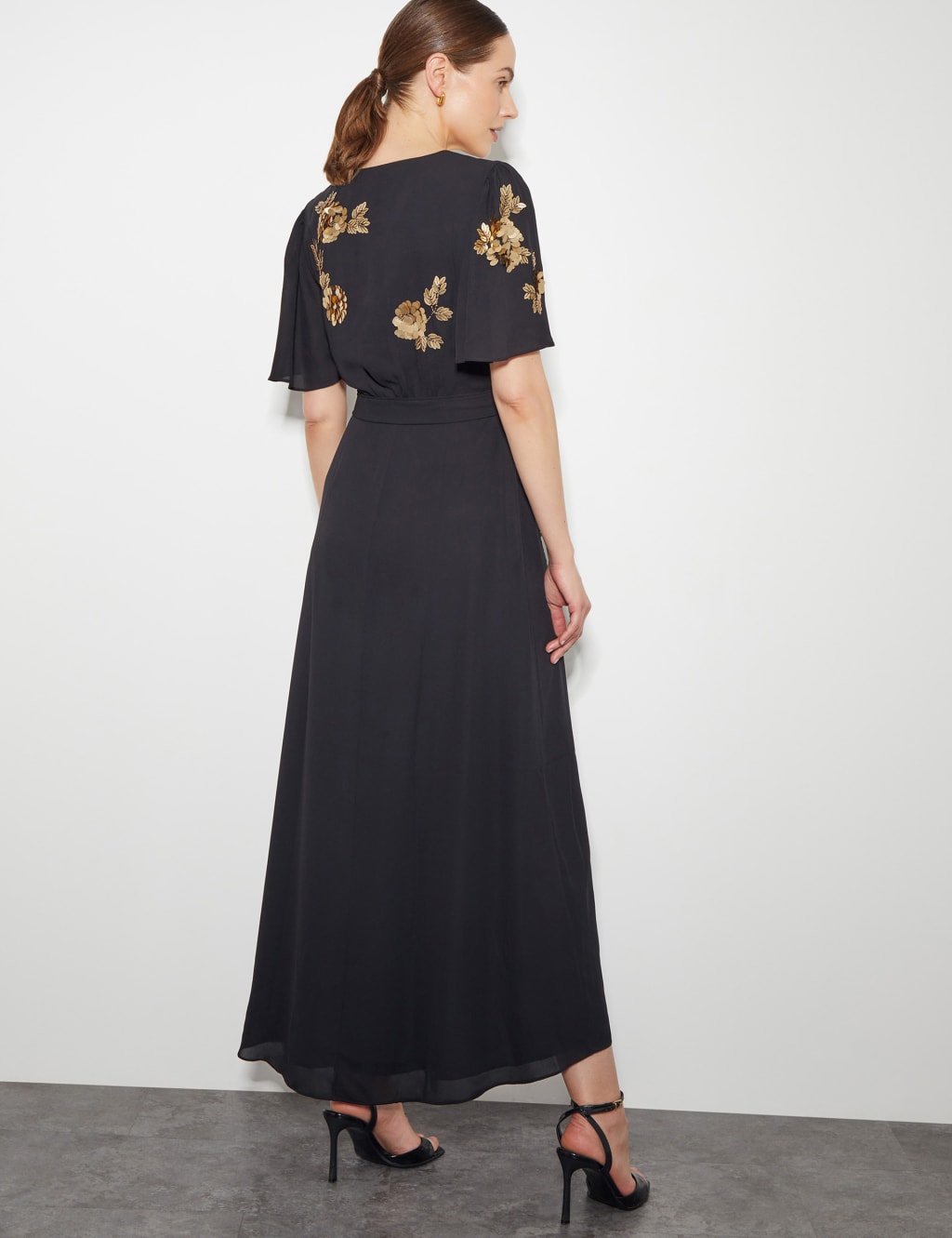 Sequin Maxi Wrap Dress 4 of 4