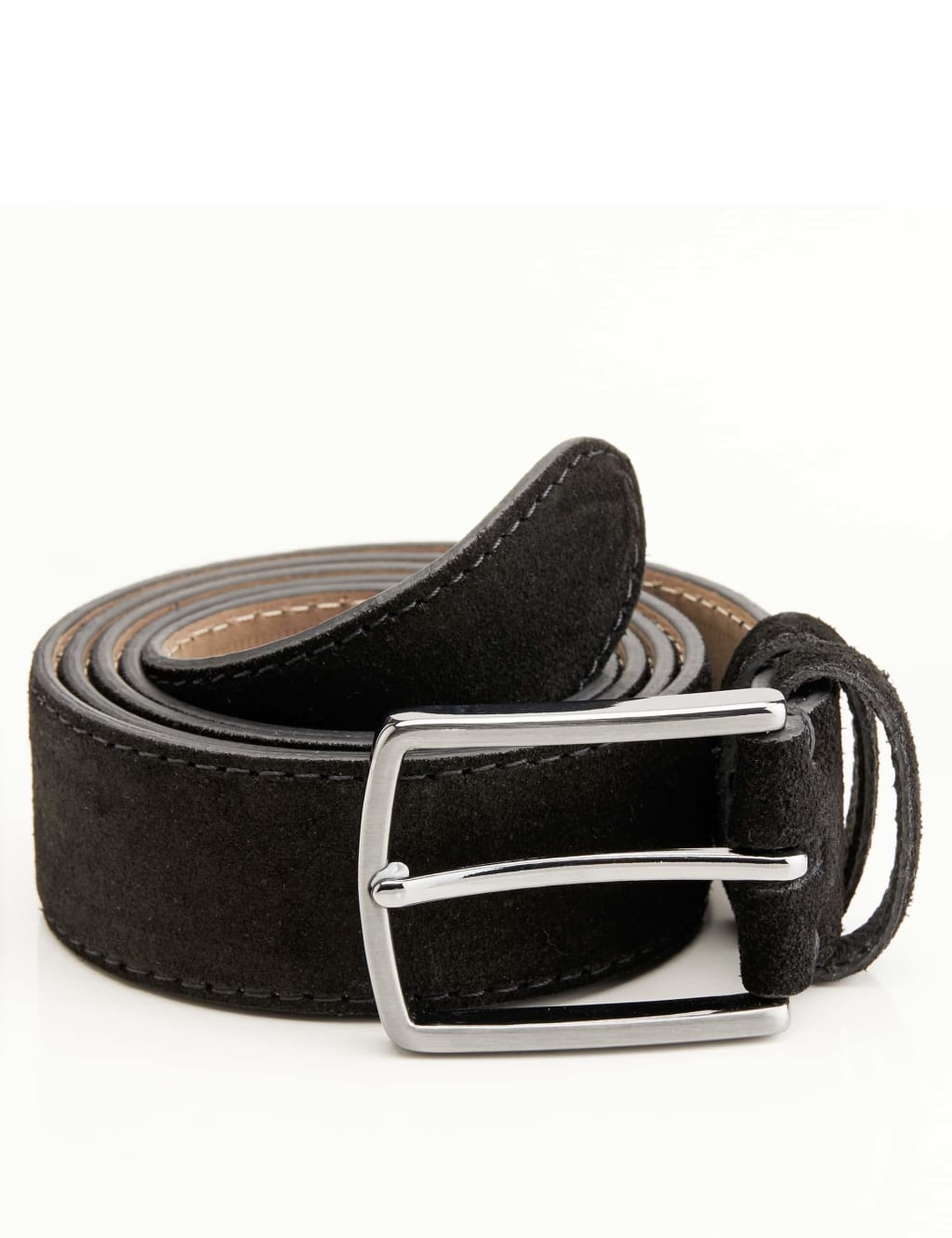 Suede Rectangular Buckle Belt 2 of 5