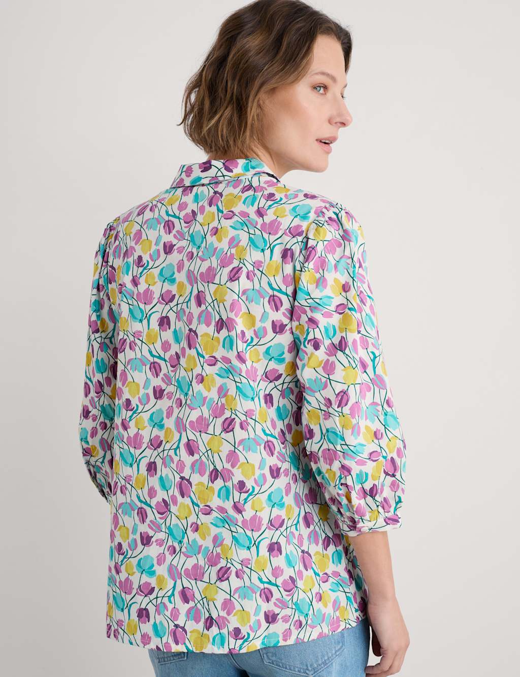 Pure Cotton Floral Blouse 4 of 4