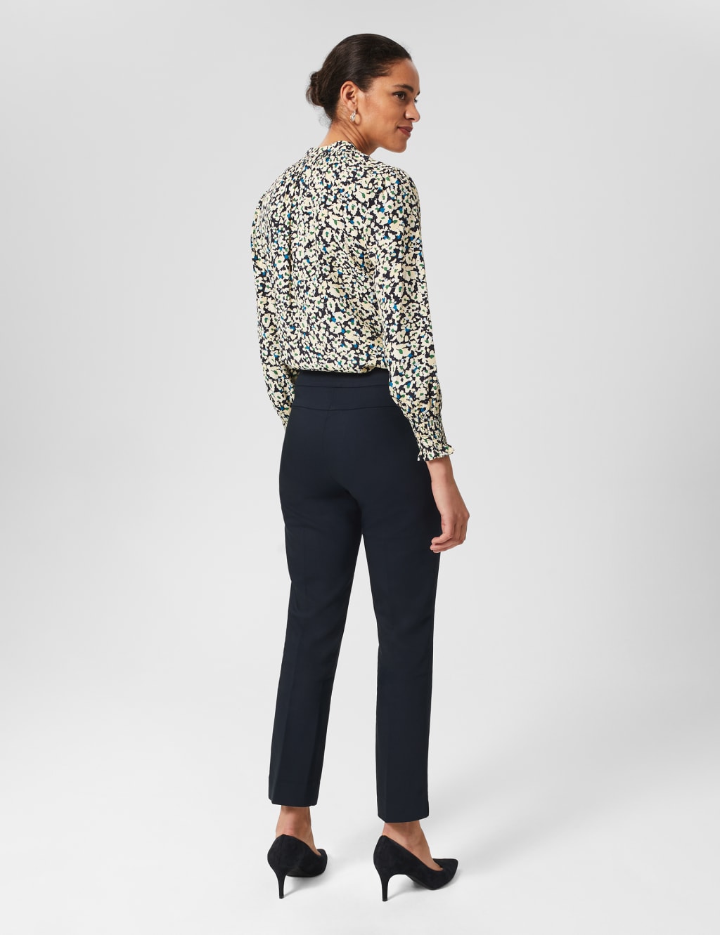 Cotton Blend Slim Fit Trousers 4 of 4