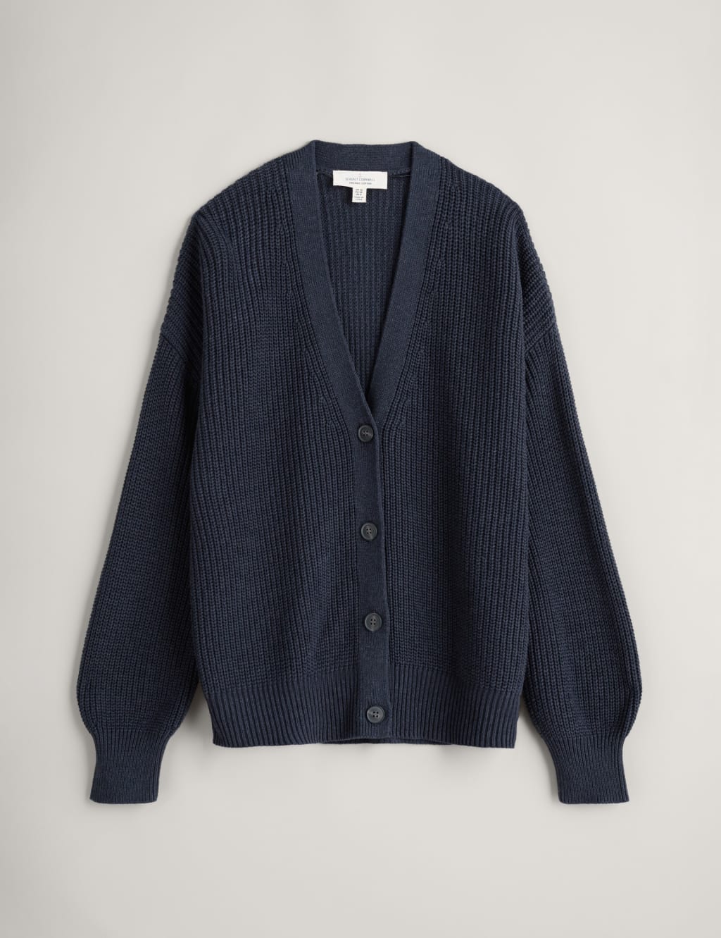 Pure Cotton Ribbed V Neck Cardigan Seasalt Cornwall M S