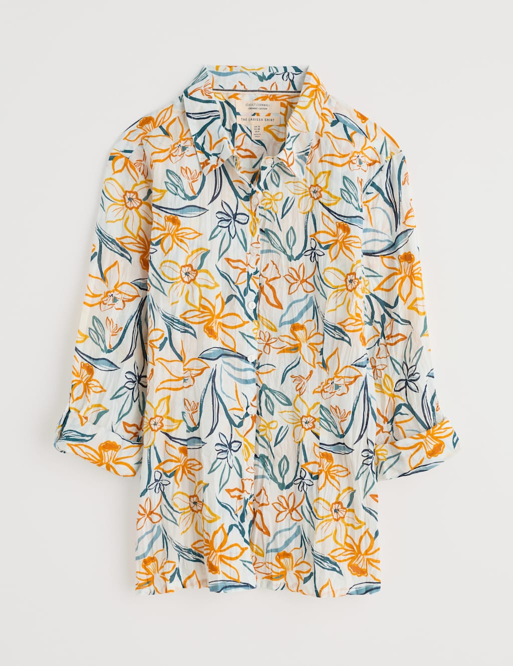Pure Cotton Floral Collared Shirt 2 of 5