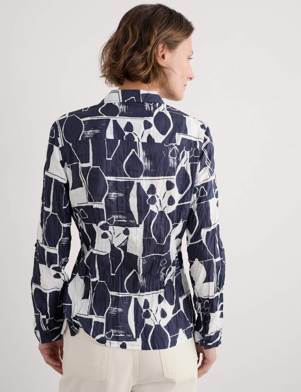 Pure Cotton Abstract Print Collared Shirt 5 of 5