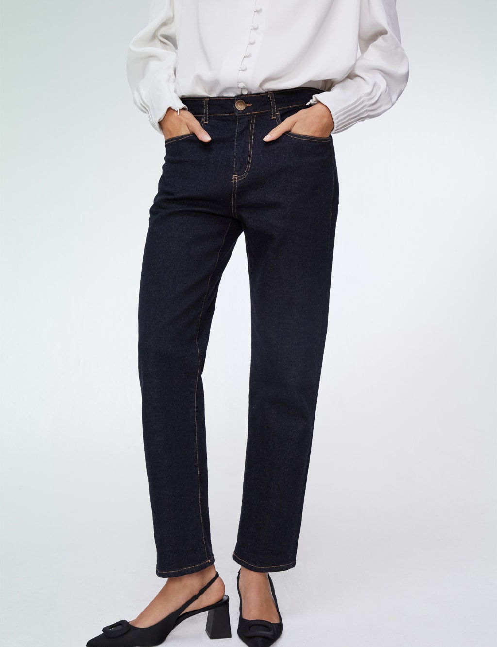 Boyfriend Mid Rise Ankle Grazer Jeans 2 of 5