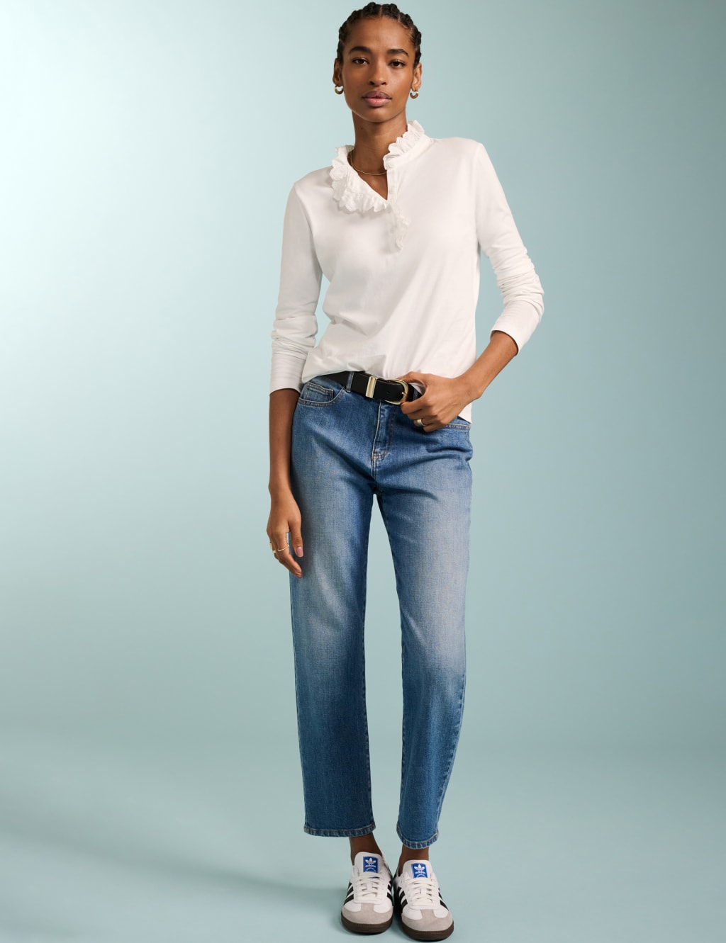 Boyfriend Mid Rise Ankle Grazer Jeans 3 of 6