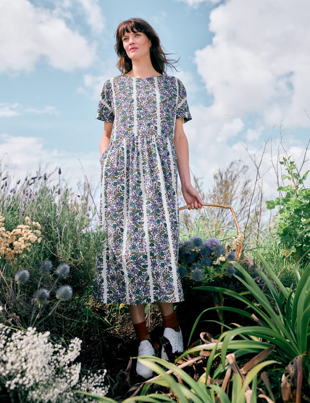 Pure Cotton Floral Midaxi Waisted Dress | Seasalt Cornwall | M&S