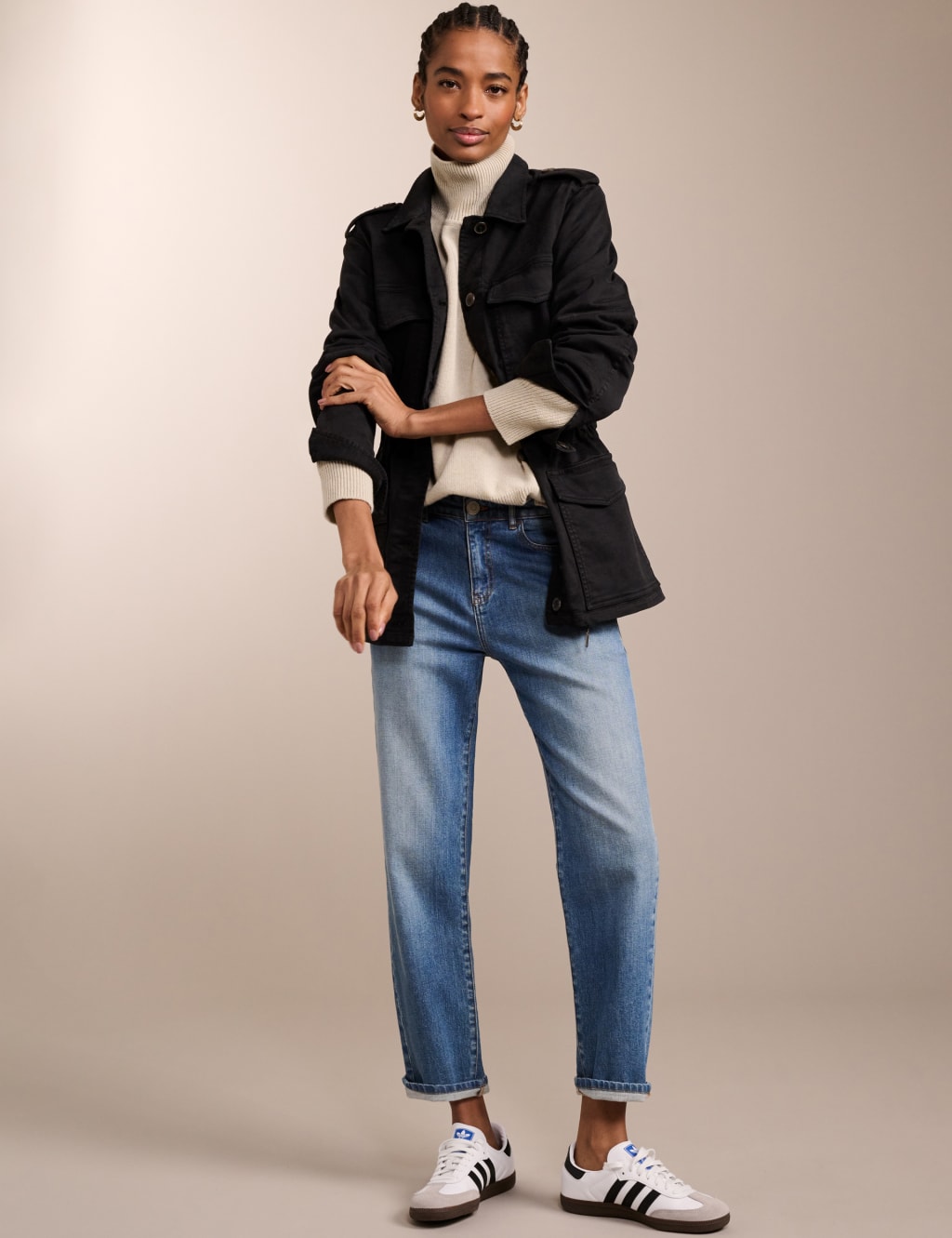 Pure Wool Funnel Neck Split Hem Jumper 7 of 7
