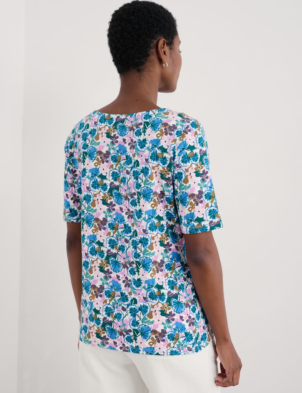 Pure Cotton Floral T-Shirt 3 of 4