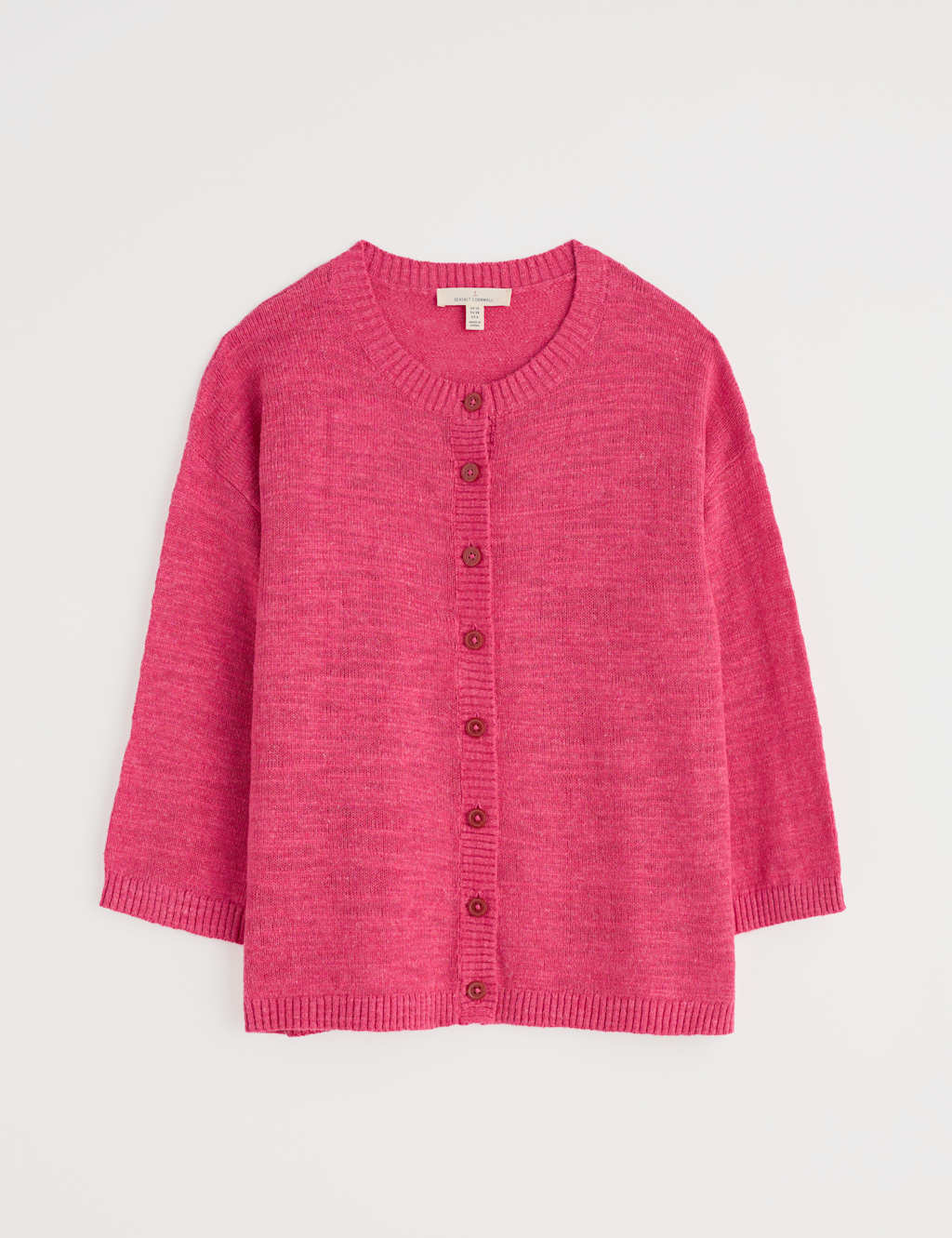 Cotton Rich Cardigan with Linen 2 of 4