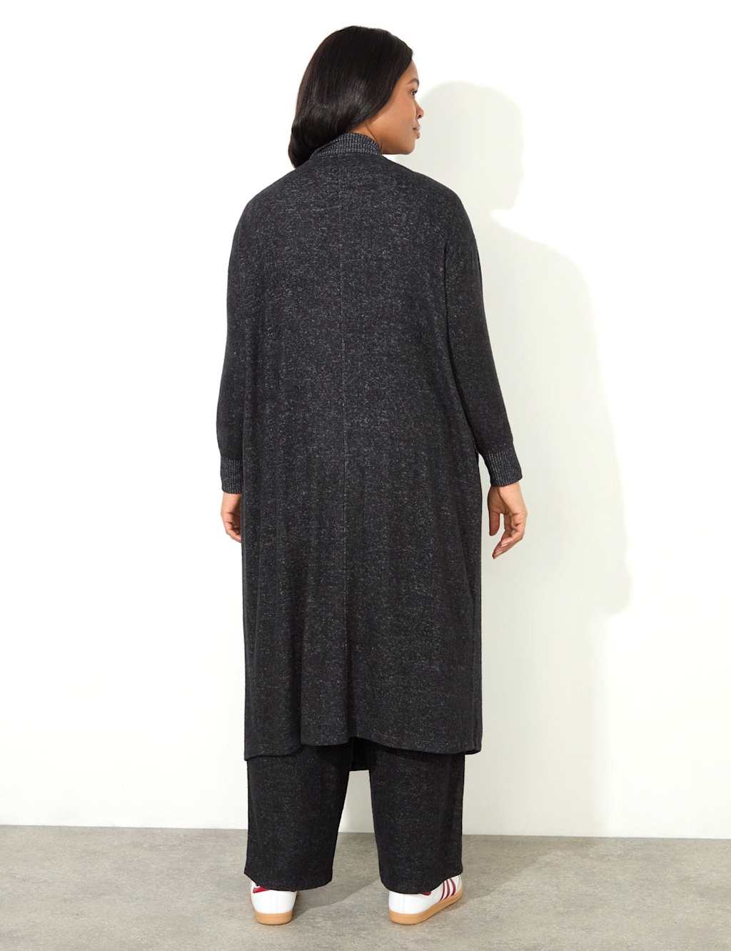 Jersey Open Front Longline Cardigan 2 of 3