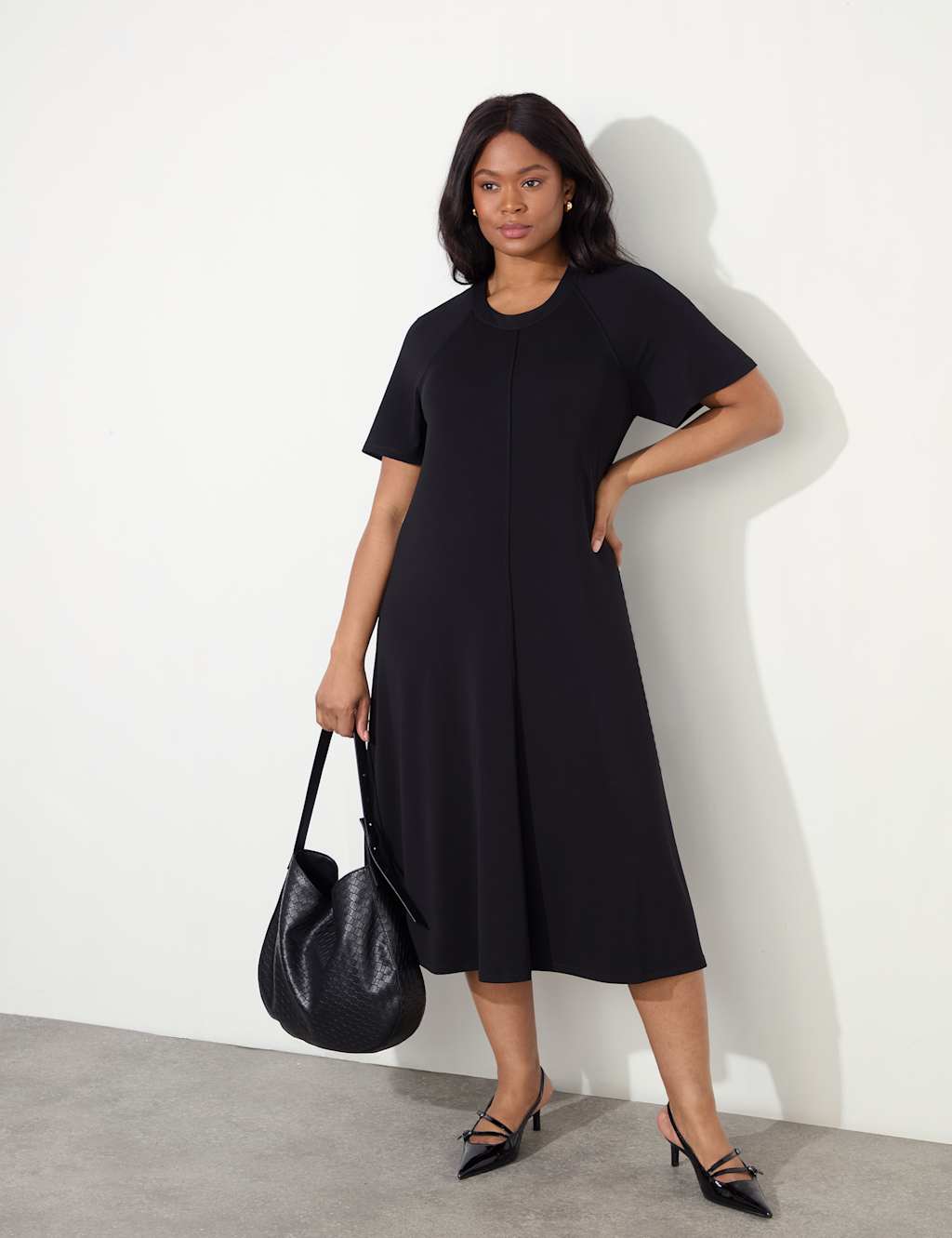 Jersey Midi T-Shirt Dress 2 of 5