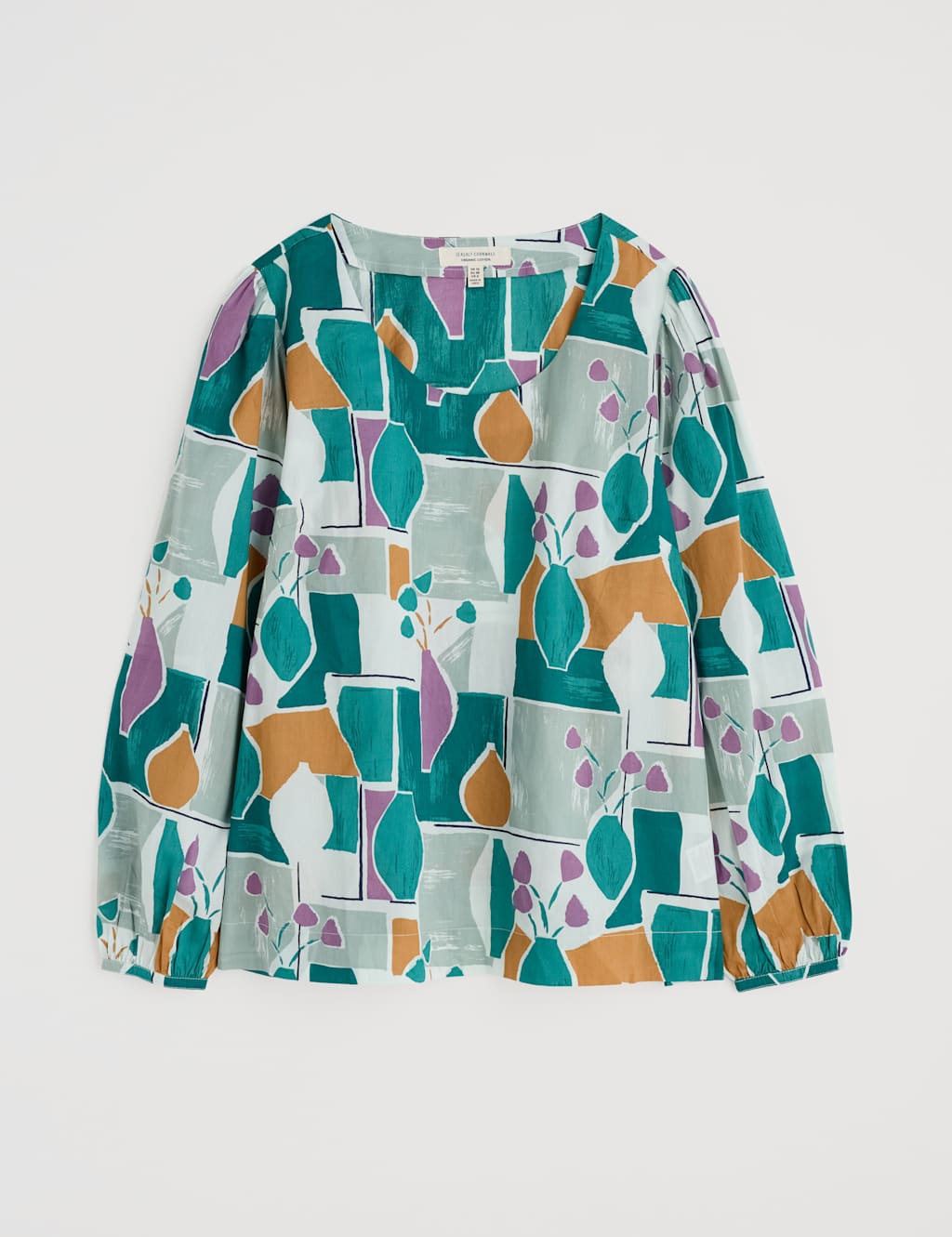 Pure Cotton Printed Scoop Neck Blouse 2 of 4