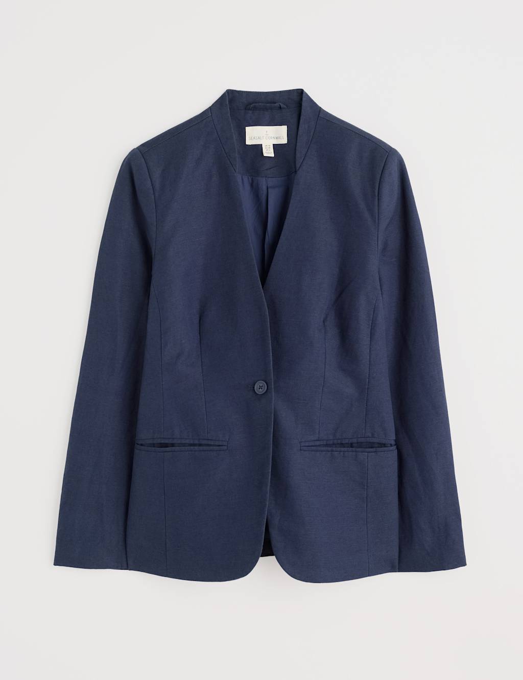 Linen Blend Slim Single Breasted Blazer 2 of 4
