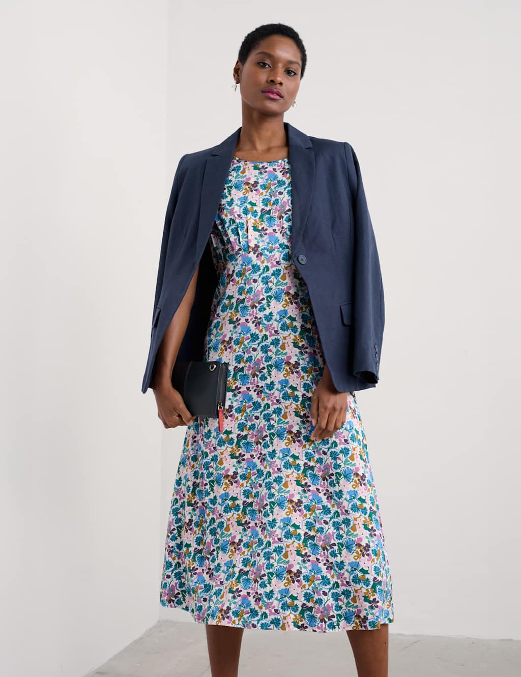 Floral Midi Waisted Dress 5 of 5