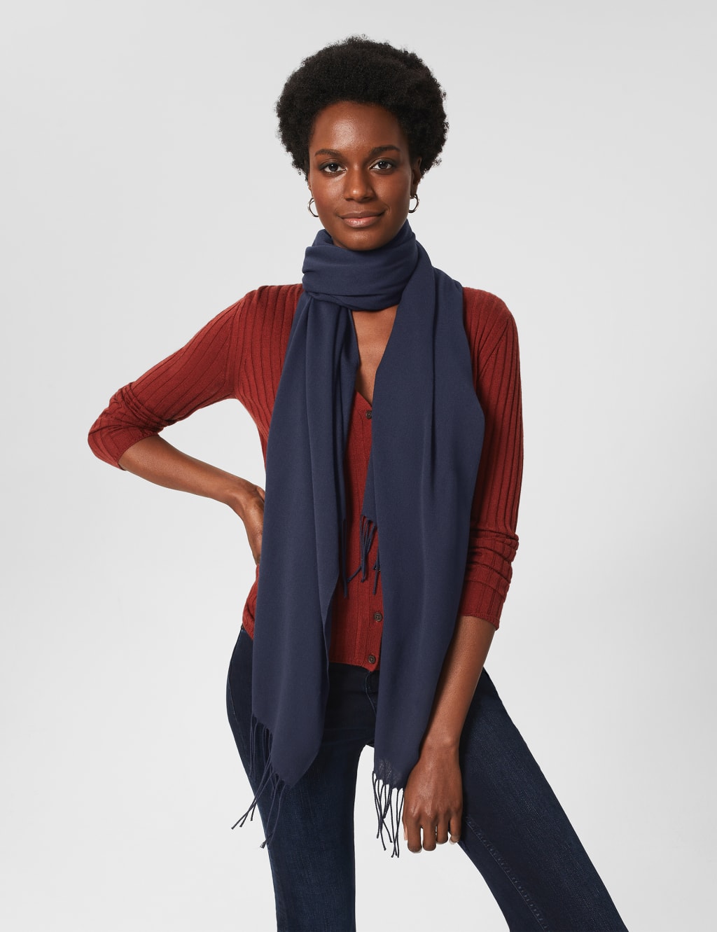Woven Fringed Scarf 3 of 5
