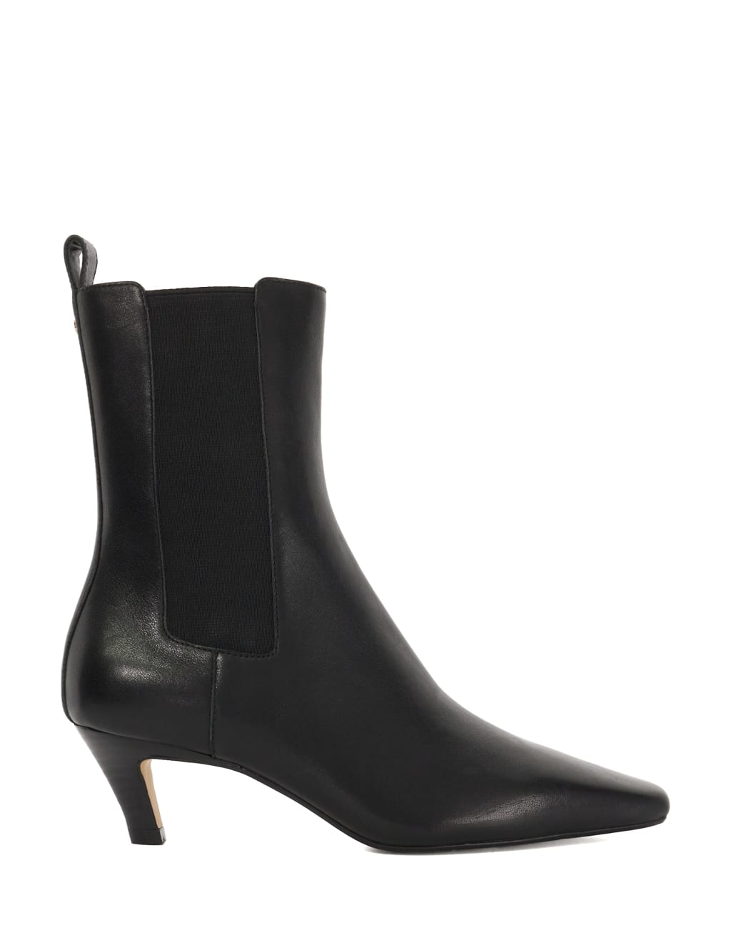 Leather ankle boots kitten heel store