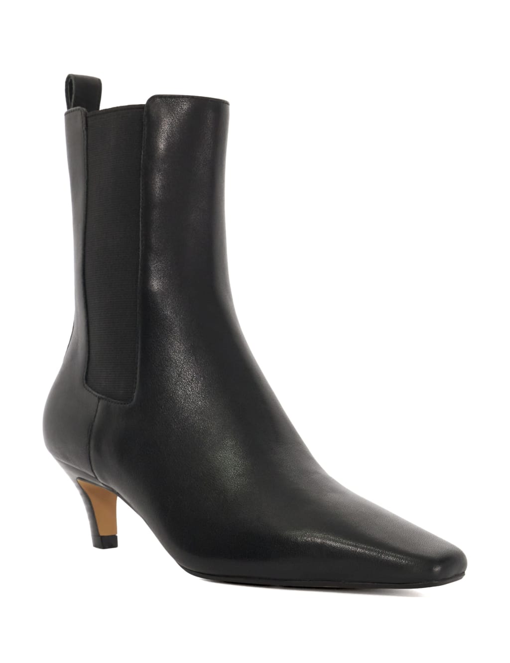 Leather Kitten Heel Ankle Boots 3 of 4