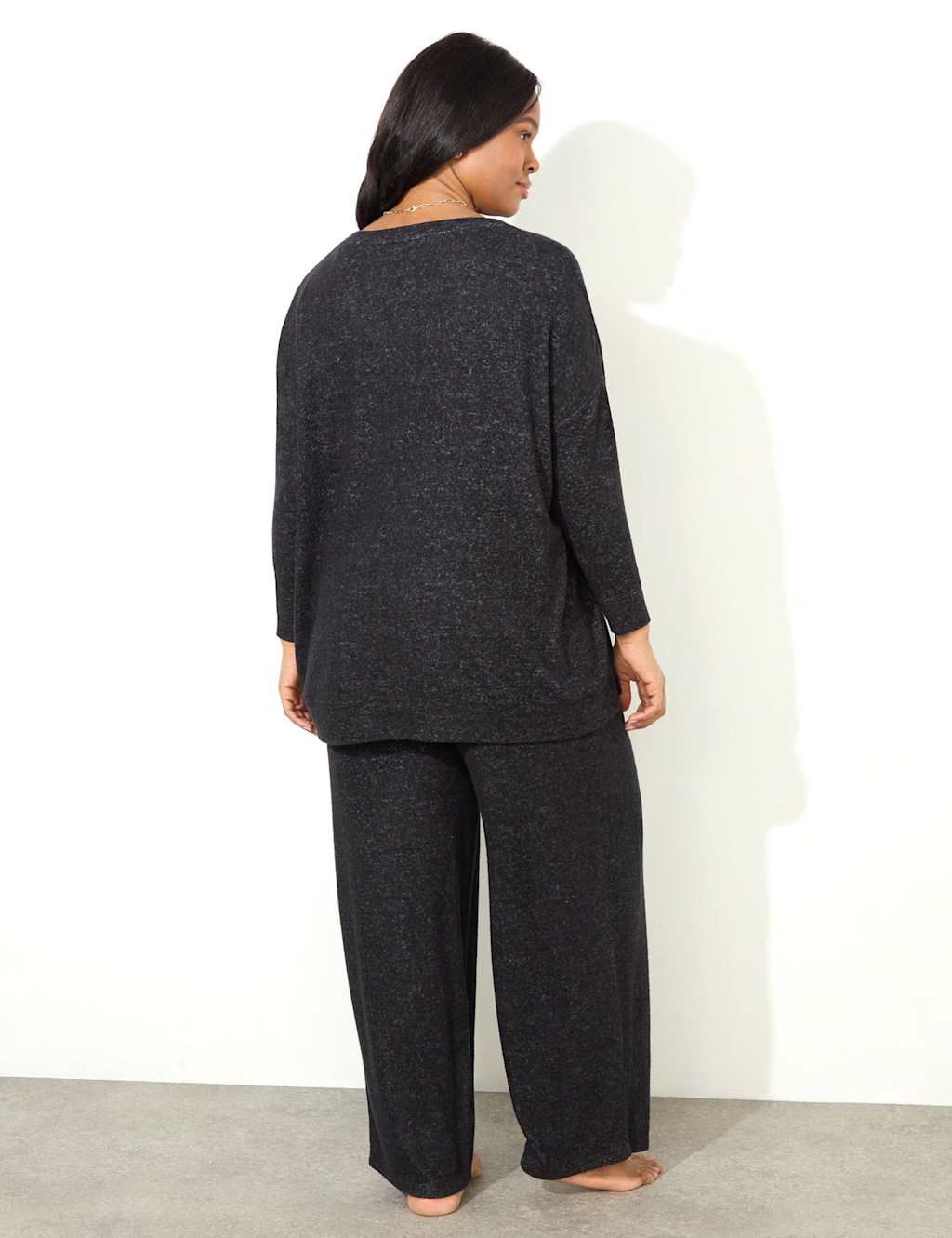 Jersey Elasticated Waist Wide Leg Trousers 4 of 4