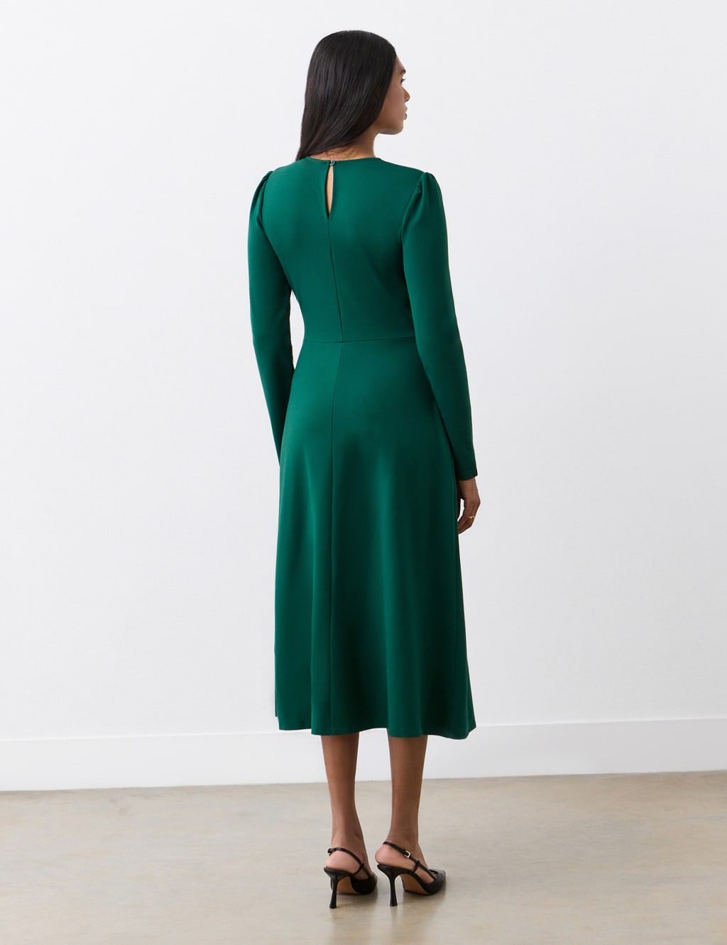 Ponte Jersey Midi Dress 2 of 4