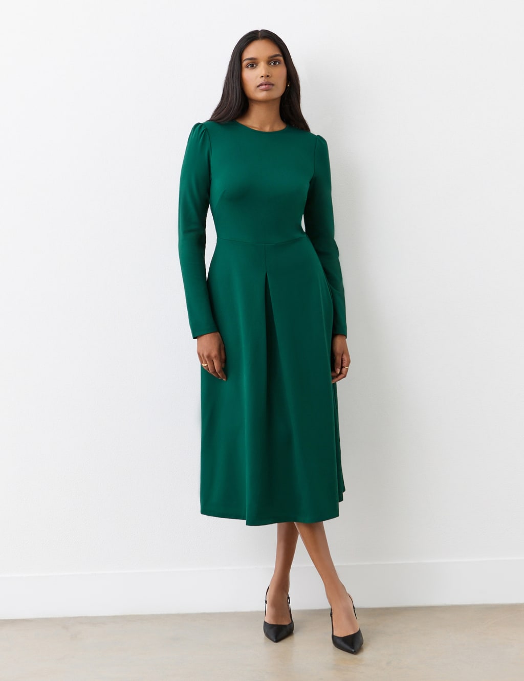 Ponte Jersey Midi Dress 3 of 4