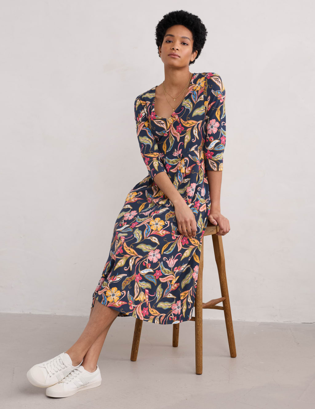 M&s floral midi dress shop
