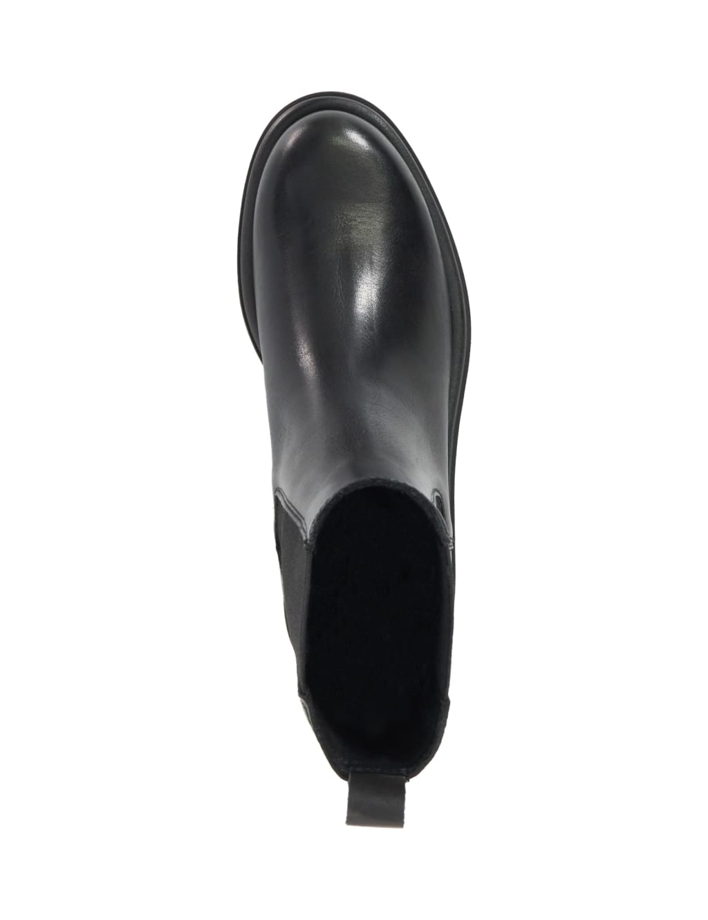 Leather Block Heel Round Toe Chelsea Boots 2 of 4