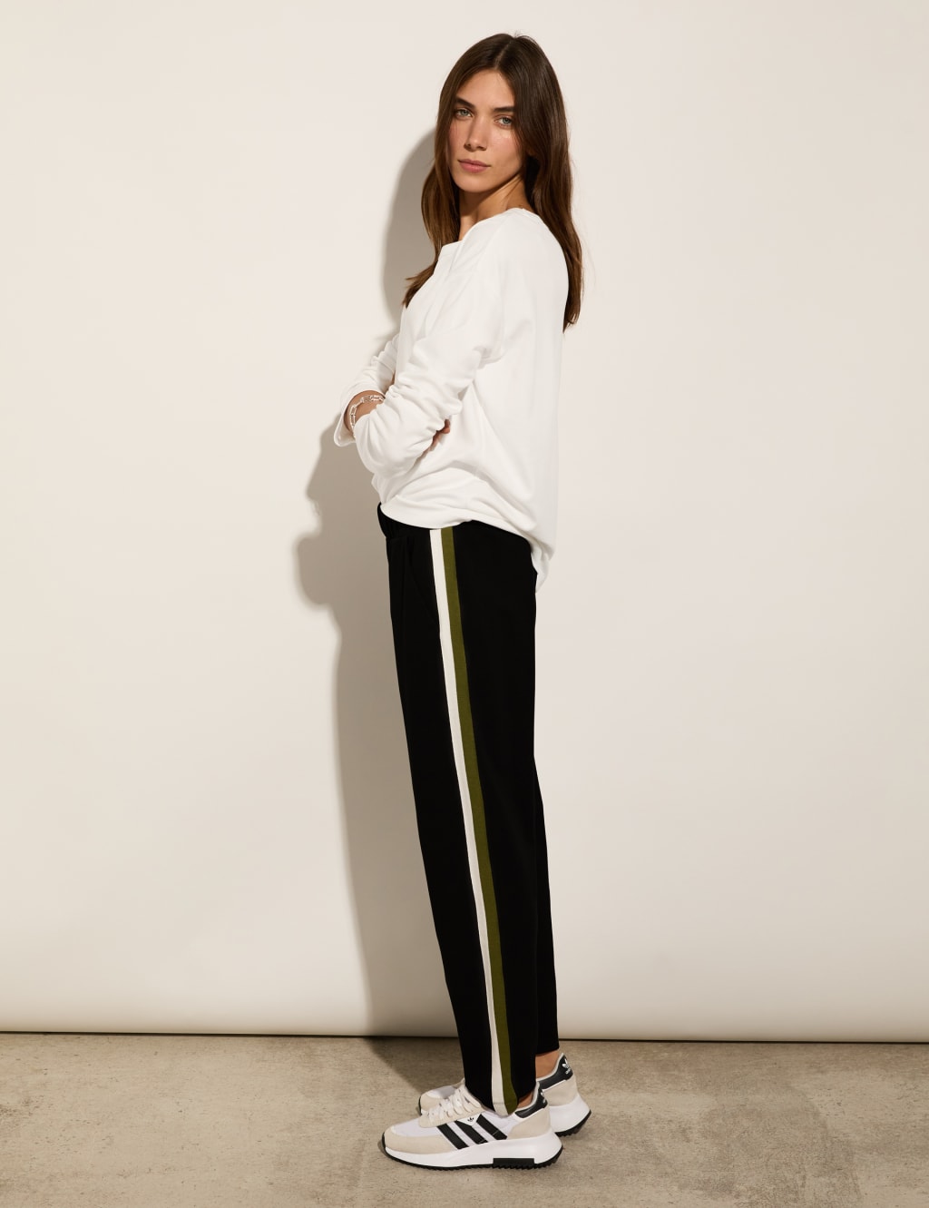 Side stripe ankle pants discount