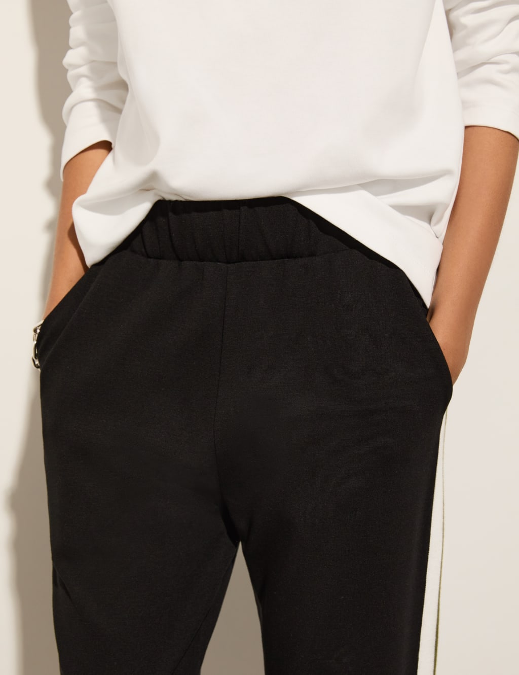 Side Stripe Straight Leg Ankle Grazer Trousers 4 of 4
